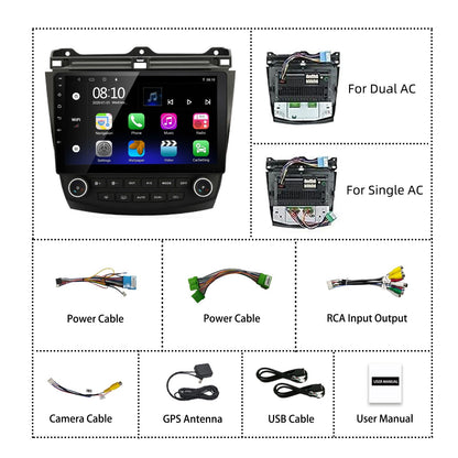 ANYFAR Android Car Stereo for Honda Accord 7th 2003-2007, 10" Touch GPS Navigation, Built-in CarPlay/Android Auto, FM 2G+32G