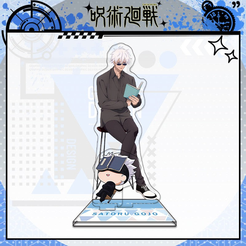 Anime Jujutsu Kaisen Acrylic Stand Gojo Satoru Figures Miniatures Manga Figurines Garage Kits Model Toys GK Ornaments Decoration