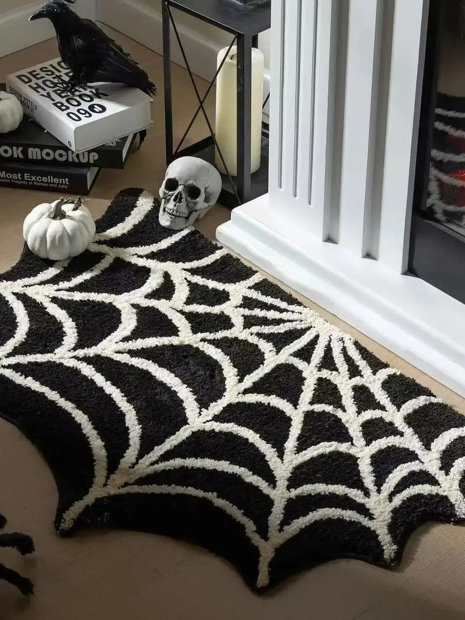 Halloween Shaped Imitation Cashmere Floor Mats Absorbent Bathroom Horror Entrance Door Mat Home Decoration