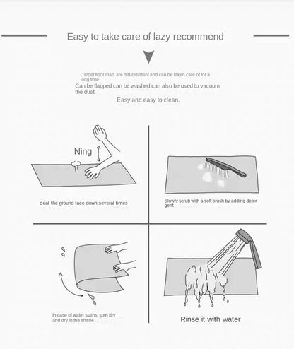 VIKAMA Christmas Two-Piece Rug Set American-Style Printed Holiday Party Decor Rug Kitchen & Bathroom Absorbent Rug