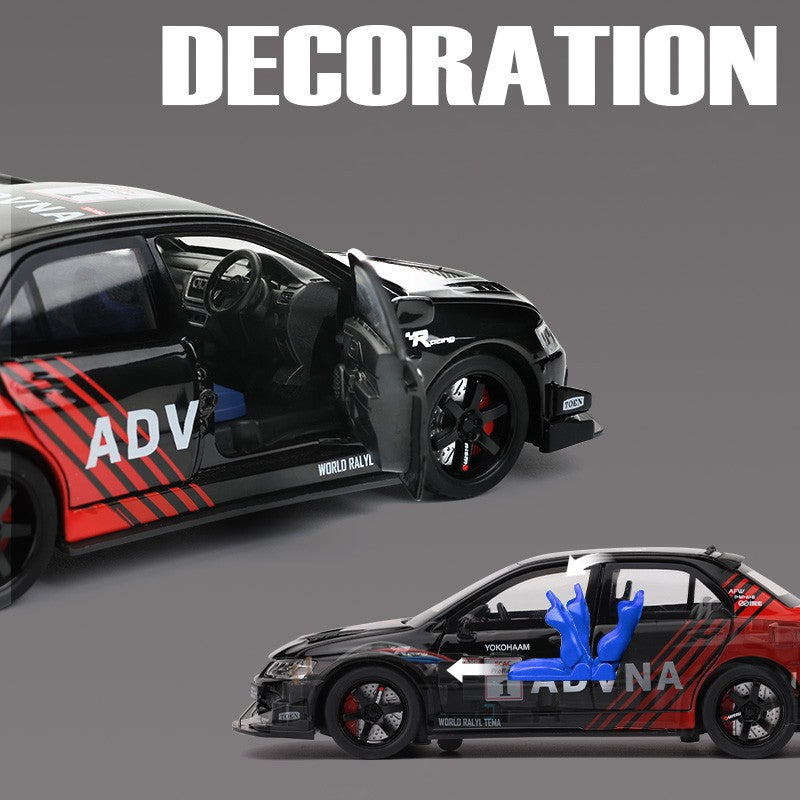 1:32 Mitsubishi Lancer Evolution EVO Pista Pintado Sports Metal Liga Modelo de Carro Fundido Veículo em Miniatura Miniatura GT Presente Amigo