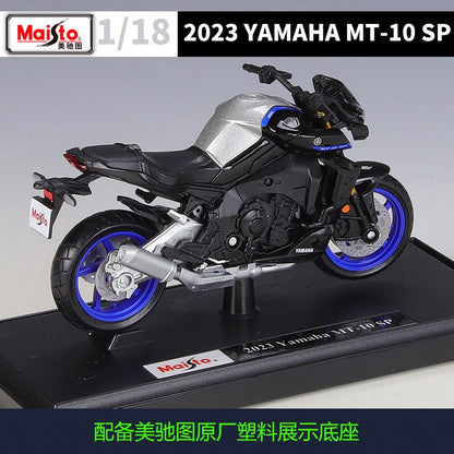 Maisto 1:18 2023 Yamaha MT10 SP MT-10 Estática Veículos Die Cast Hobbies Colecionáveis Brinquedos Modelo de Moto