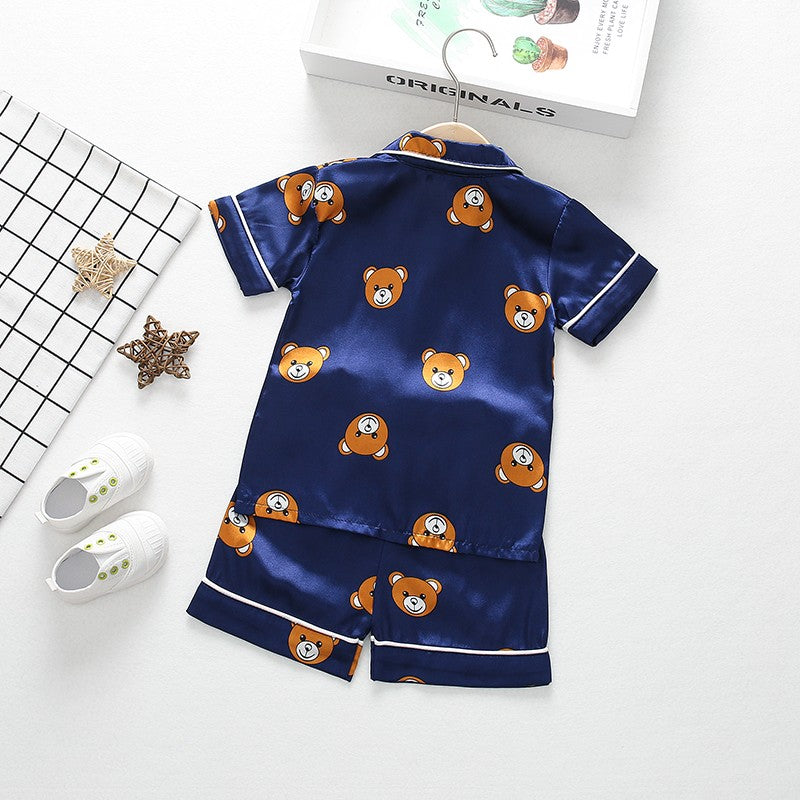 New Summer Baby Boys Clothes Suit Children Girls Sleepwear Shirt Shorts 2Pcs/Sets Kids Pajamas Toddler Costume Infant Tracksuits