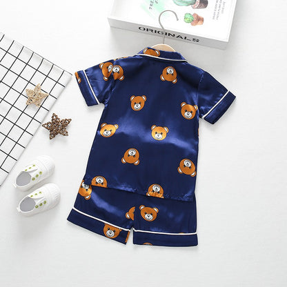 New Summer Baby Boys Clothes Suit Children Girls Sleepwear Shirt Shorts 2Pcs/Sets Kids Pajamas Toddler Costume Infant Tracksuits