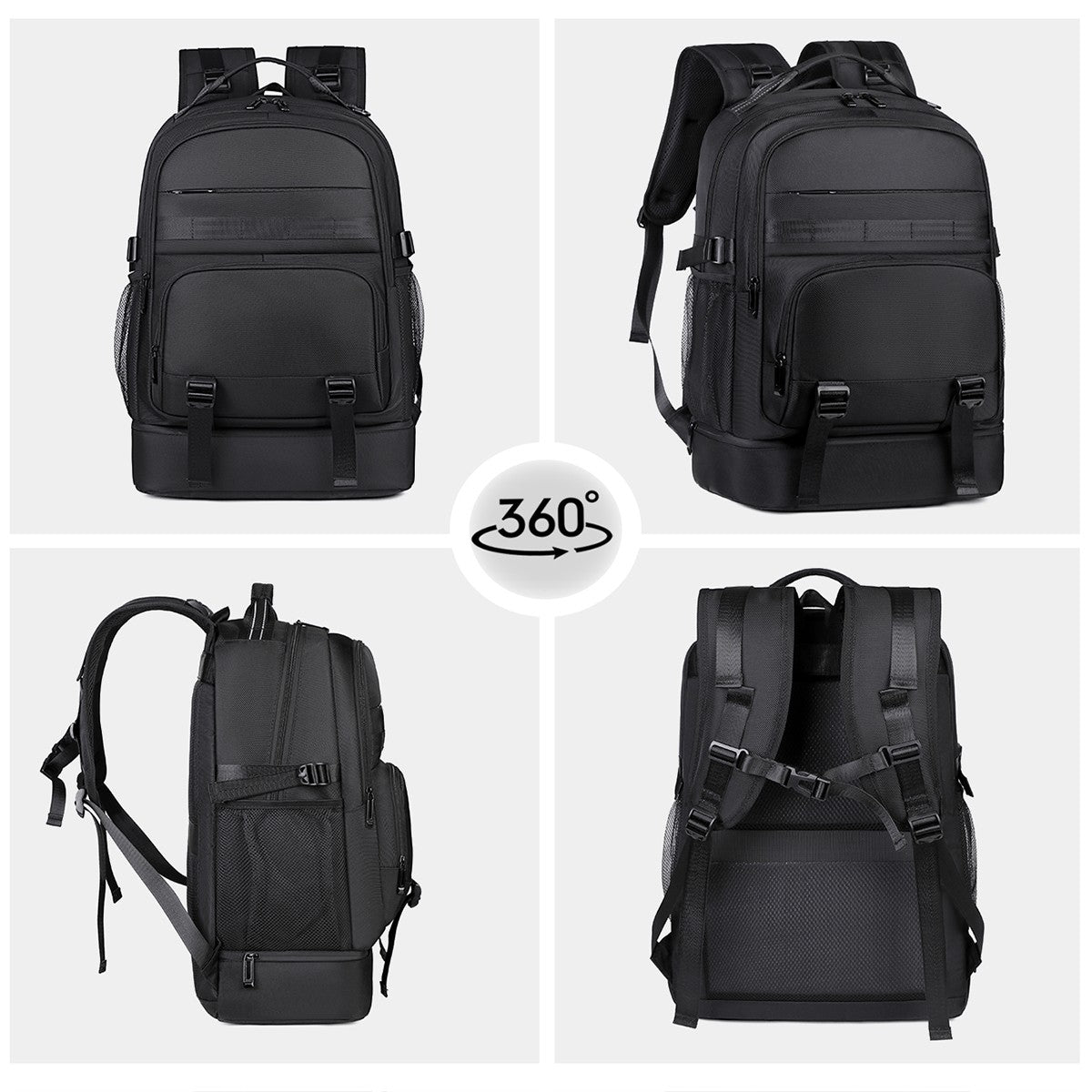 Business Backpack for Men, Simple, Large Capacity, Multifunctional, 17.3inch Laptop Backpack, Student Fashion, Business Trip Travel Bag, Sports