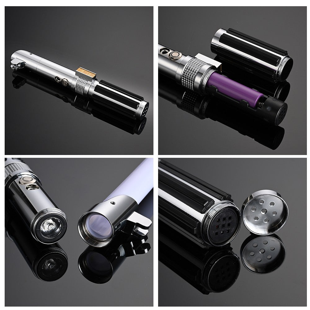 Luke RGB 16 Color Variable Metal Handle Lightsaber With Hitting Sound Effect FX Duel Lightsaber Metal Aluminum Handle Lightsaber