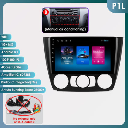 Carplay 4G Android 13 Car Radio for BMW 1 Series E81 E82 E87 E88 AT MT Auto Manual Multimedia Player Nav GPS 2Din Stereo DSP RDS