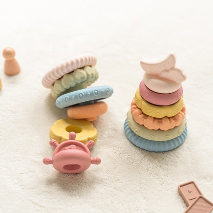 Stacking Nesting Baby Montessori Toys Set Cute Dinosaur Stacking Tower Educational Learning Toys Babies Gift for Boys Girls