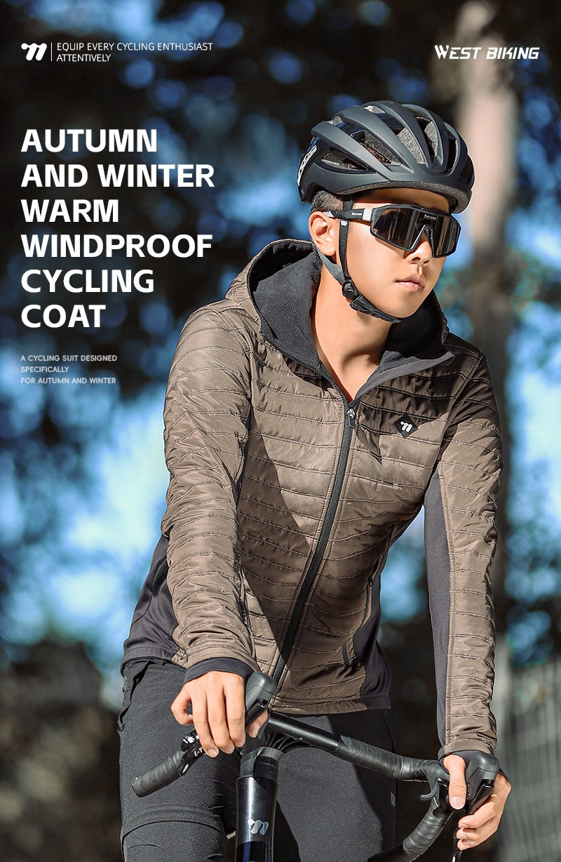 WEST BIKING Cycling Jacket Men Coats Winter Thermal Fleece Windbreaker MTB Bicycle Clothing Motorcycle Bike Jackets 0?-15?