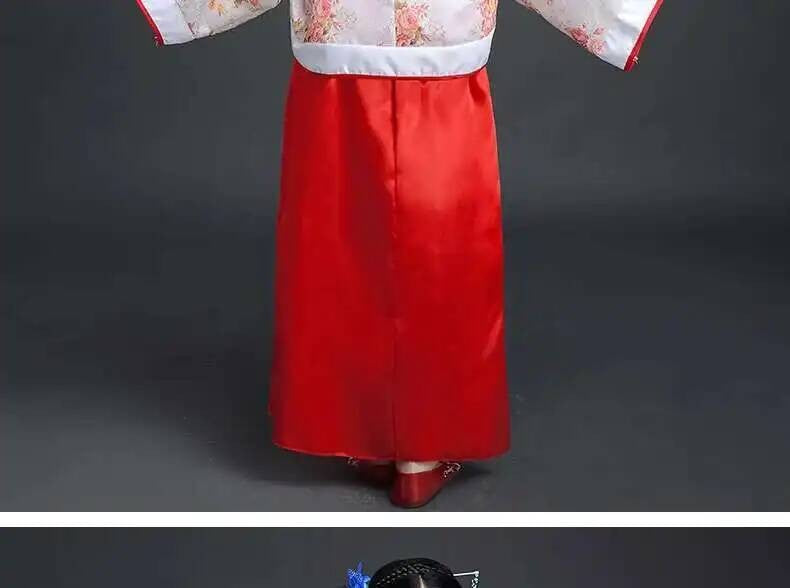 Hanfu Chinese Costume Girls Children Kimono Traditional Vintage Ethnic Fan Students Dance Halloween Japanese Yukata Kimono Style