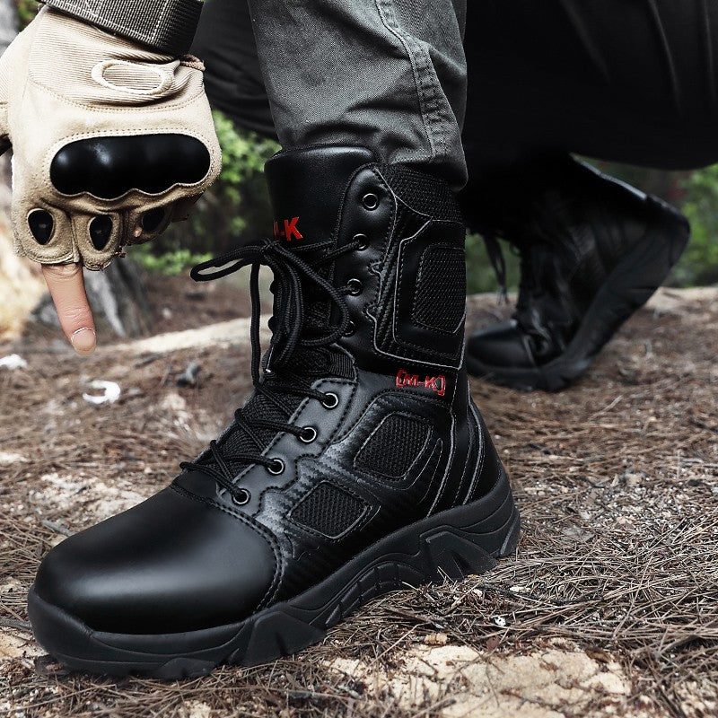Botas de Segurança Masculinas Impermeáveis para Exteriores com Bico de Aço, Botas de Trabalho Masculinas Antiesmagamento com Bico de Aço, Tamanho 47