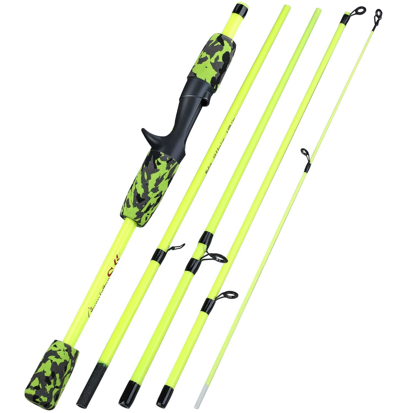 Sougayilang 5 Section Spinning Casting Rods 1.7m Ultralight Weight Carbon Fiber Fishing Rod for Travel Freshwater Fishing Pesca