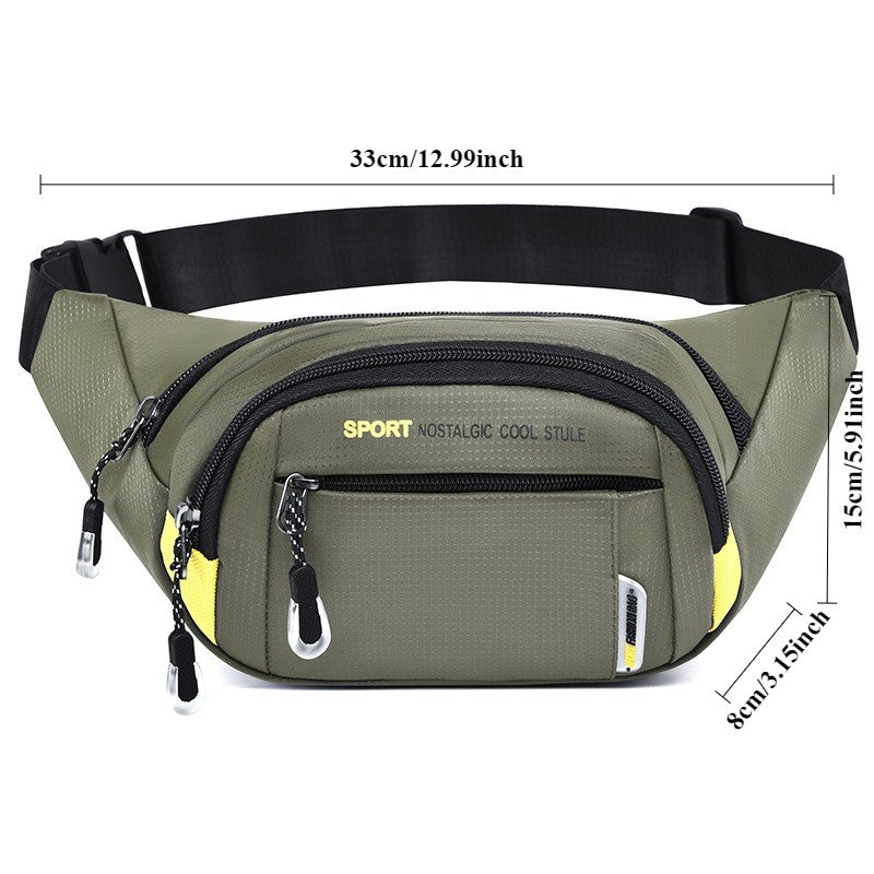 Unisex Mobile Waist Bag - Large Capacity, Water-Resistant, Durable for Work & Travel, Fashion Crossbody Pack Sports Bag