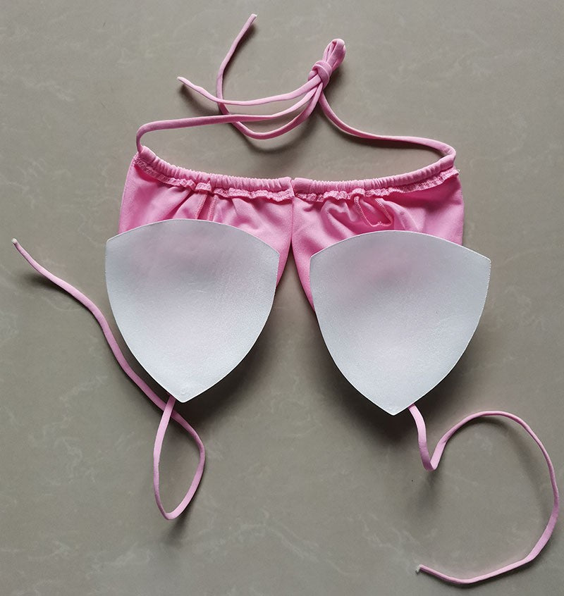 Summer Sexy Bikini set Push-up padded Bra Thong Split Swimwear Female Bandage Bathing Suit Adjustable Lacing Swimsuit Solid