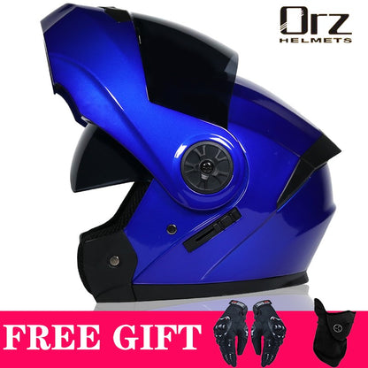 Capacete de Moto Modular Articulado para Corrida DOT Aprovado com Viseira Interna Dupla Voyage