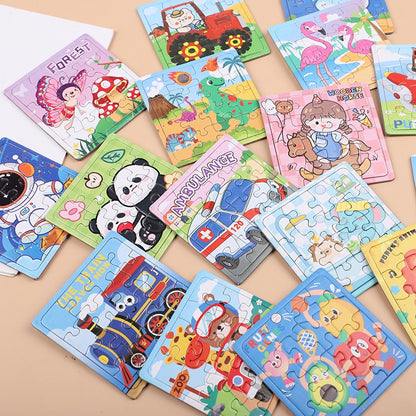 10/15/20/30/50pcs Mini Cartoon Animal Paper Jigsaw Puzzles Gifts Birthday Christmas New Year Party Rewards Pinata Fillers Random