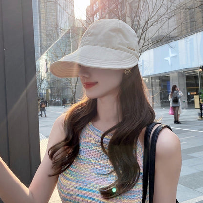 Foldable Wide Brim Sun Hat Drawstring Adjustable Caps for Men Women Beach Hats Summer Quick-drying Visors Fisherman Cap