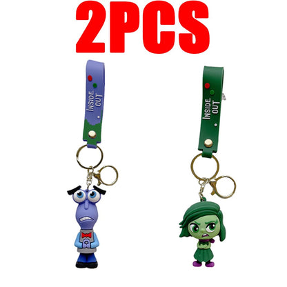 30 Peças/Conjunto Atacado Chaveiro Divertida Mente 2 Boneco de Personagem de Desenho Animado Fofo Chaveiro Pingente de Boneca de Personagem de Filme para Presente Infantil