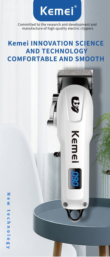 Kemei Mini Powerful Cordless Hair Clipper Electric Professional Barber Hair Trimmer Beard Haircutting Machine rechargeable