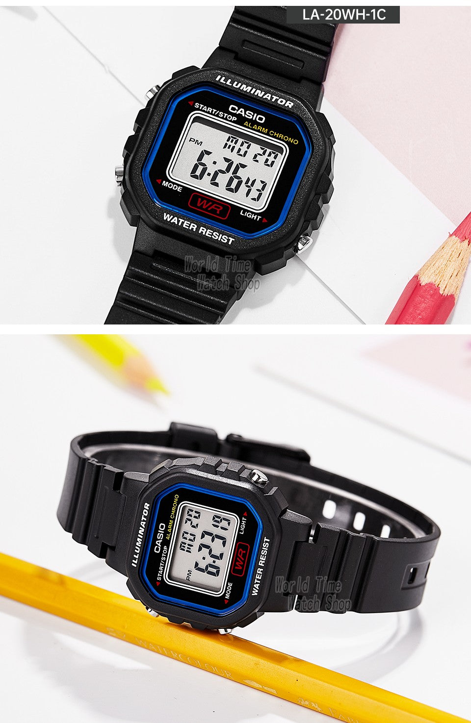 Casio Women's Watch Bright Colors Fashionable Simple Design LA-20WH Series