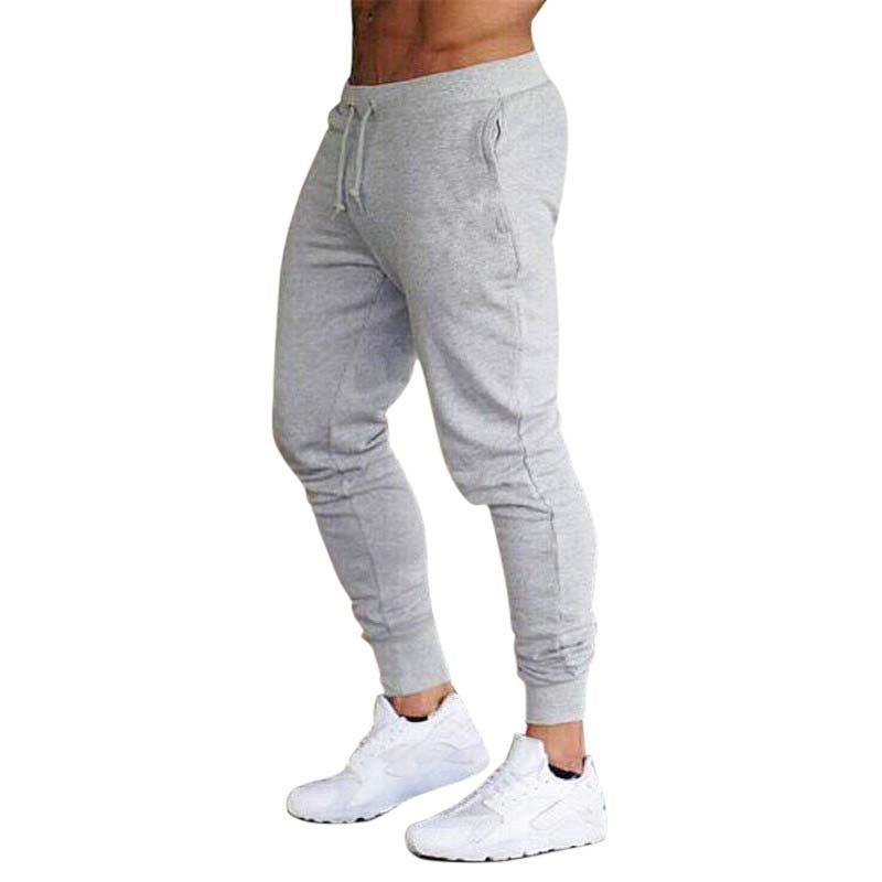 Calças Fitness Masculinas 2025 Calças de Treino Masculinas Esportivas de Cor Lisa para Academia, Calças Casuais Compridas, Calças Skinny Moletom, Calças Jogger de Agasalho