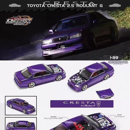 Novo Mortal 1:64 Toyota Cresta Apa-Xpo 2025 Edição Evento Modelos de Carro de Liga Brinquedos Personalizados Simulados de Uma Peça Presente Miniatura Veículo