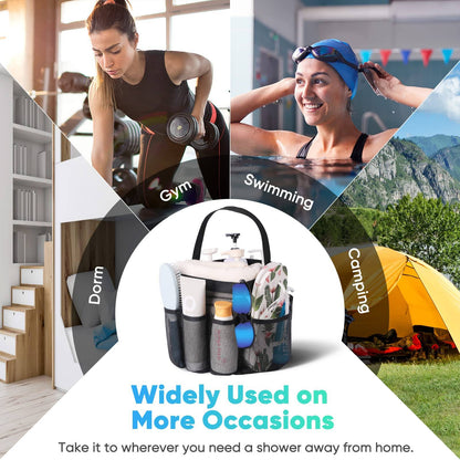 Transparent Mesh Cosmetic Tote Bag Beach Bathroom Shower Accessories Travel Portable Towel Toiletry Handbag Storage Organizer