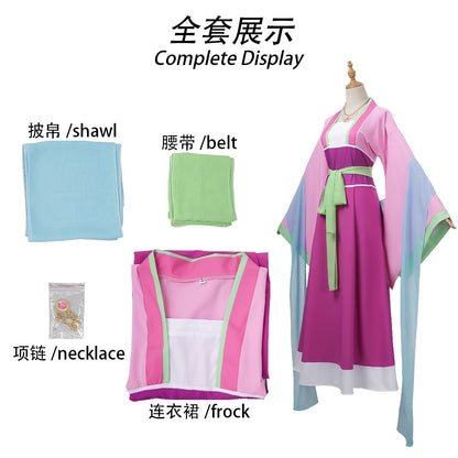 Anime Maomao Cosplay Costume Wig The Apothecary Diaries Pink Dress Role Playing Outfits Halloween Party Comic Con Clothes Suits