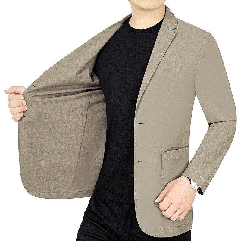 Summer Men Thin Breathable Blazers Jackets High Quality Male Quick Drying Blazers Coats Man Business Casual Suits Coats 4XL