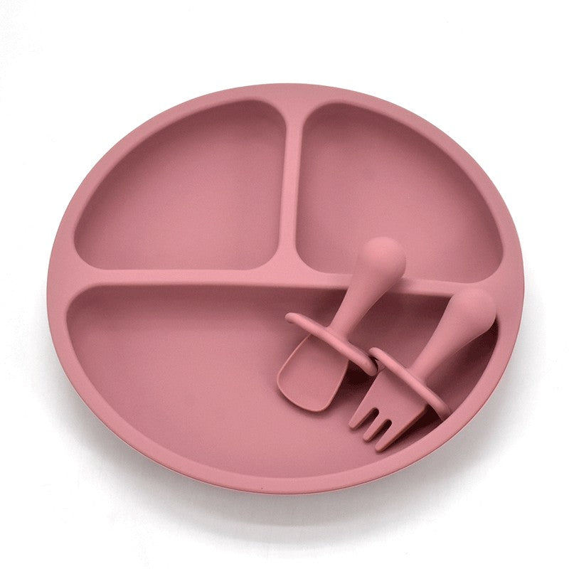 9Colors Baby Plate Set Food Grade Silicone Dishes BPA-Free Tableware Kids Feeding Bowls Kids Learning Dishes Tray Dropshiping