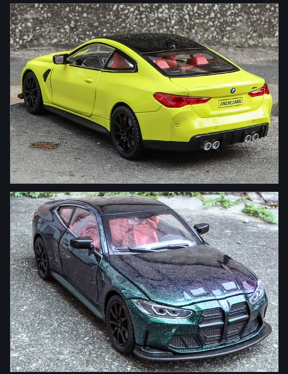 1:24 BMW THE M4 IM Liga Minicarro de Metal Fundido Escala Modelo de Carro Som?Luz Simulação Coleção Brinquedo Infantil Veículo Presente