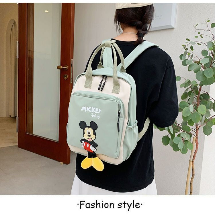 Disney Mickey Mouse Backpack for Kids Cute Cartoon Fashionable Backpack for Students Travel Bag Birthday Gift for Children