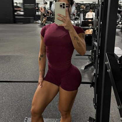 Short Sleeve Gym Top Women Clothes Yoga Top Seamless Sports Shirt Light Weight Fitness Workout Tee Sports Tops Active Wear Femme