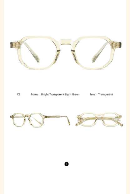 Óculos de Leitura com Prescrição para Homens Acetato Miopia Óculos Femininos Bloqueio de Luz Azul Lentes CR39 Armação de Óculos para Computador Ponta de Caneta