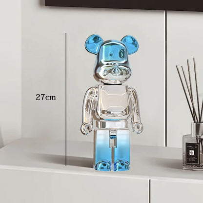 Estátua Urso Graffiti 27cm Bloco Tinta Urso Decoração Enfeites de Resina para Desktop Decoração de Casa Sala de Estar Urso Escultura de Chão Presentes