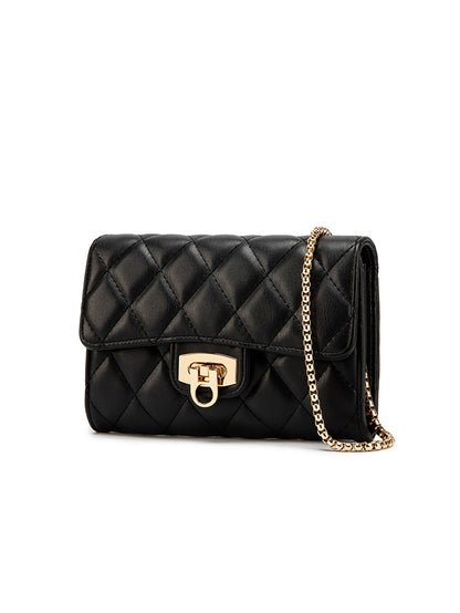 Stylish women's quilted handbag/wallet highquality PU leather crossbody bag casual portable versatile women's clutch