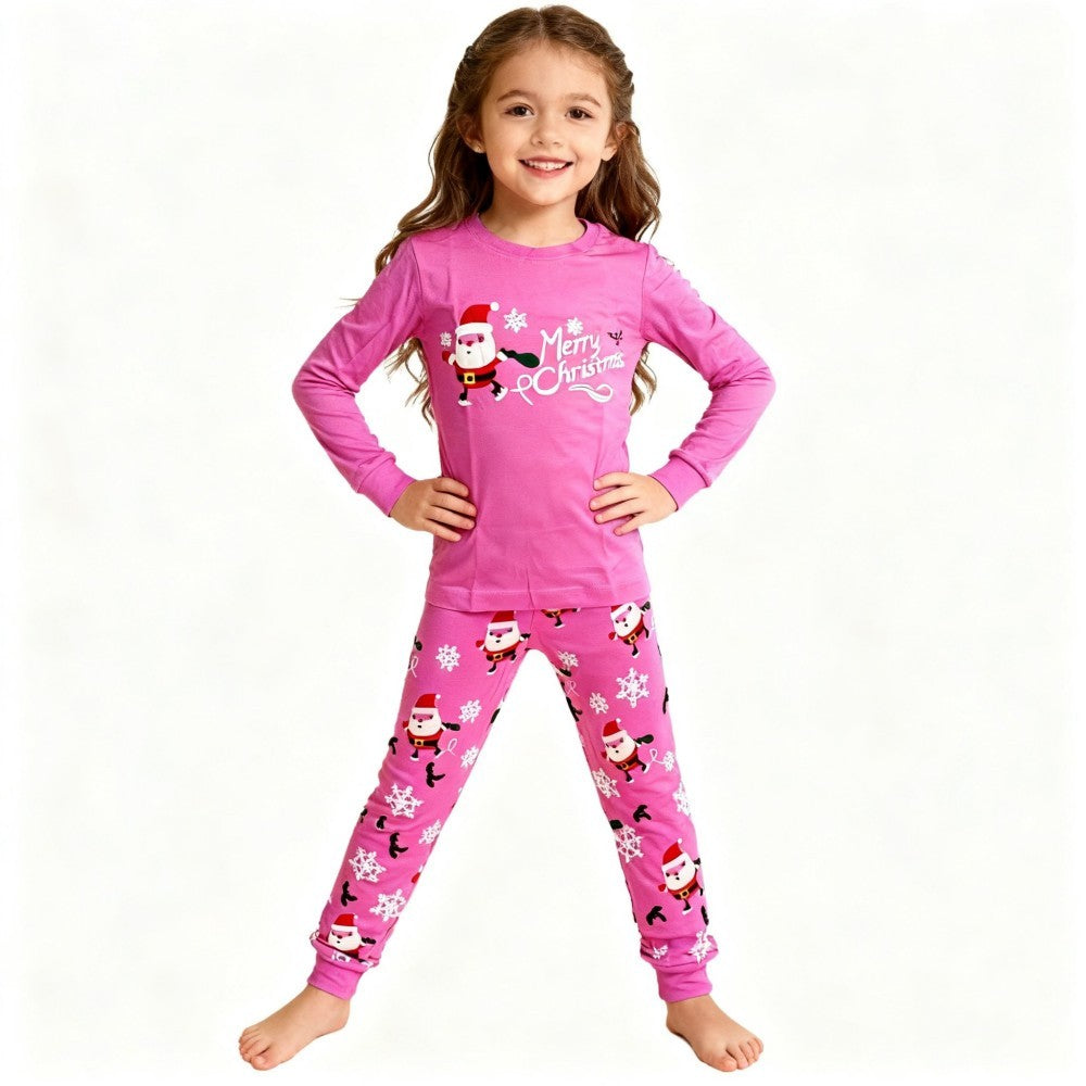 Boys Girls Christmas Long Sleeve Pajama Sets Kids Santa Claus Pjs Baby Pijamas Children Soft Sleepwear For "Merry Christmas";;VERDADEIRO;;"CR1707,10T