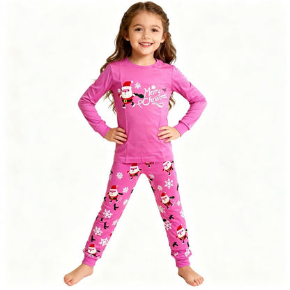 Boys Girls Christmas Long Sleeve Pajama Sets Kids Santa Claus Pjs Baby Pijamas Children Soft Sleepwear For "Merry Christmas";;VERDADEIRO;;"CR1707,10T