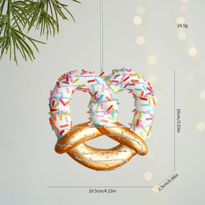 Christmas Atmosphere Balloon Dog Small Pendant Christmas Tree Snowflake House Pendant Small Ornament Wreath Accessory