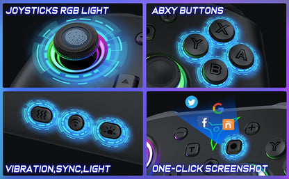 BEBONCOOL Wireless Controller for Switch 2 with Joystick Double Vibration Compatible for Switch OLED/Lite Switch Remote Gamepad