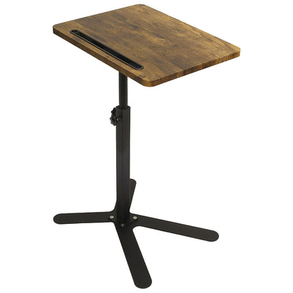 Adjustable Height Laptop Desk Rotating Tabletop Mobile Stand Home Mesa Bedside Table Office Tray Standing Computer Workstat