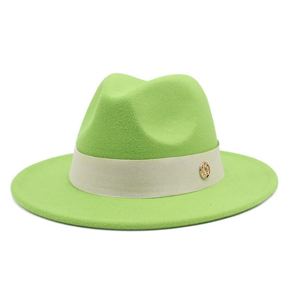 New Fedora Hat For Women Winter Elegant Fashion Formal Wedding Decorate Church Cap Panama Party Jazz Hat chapeau femme