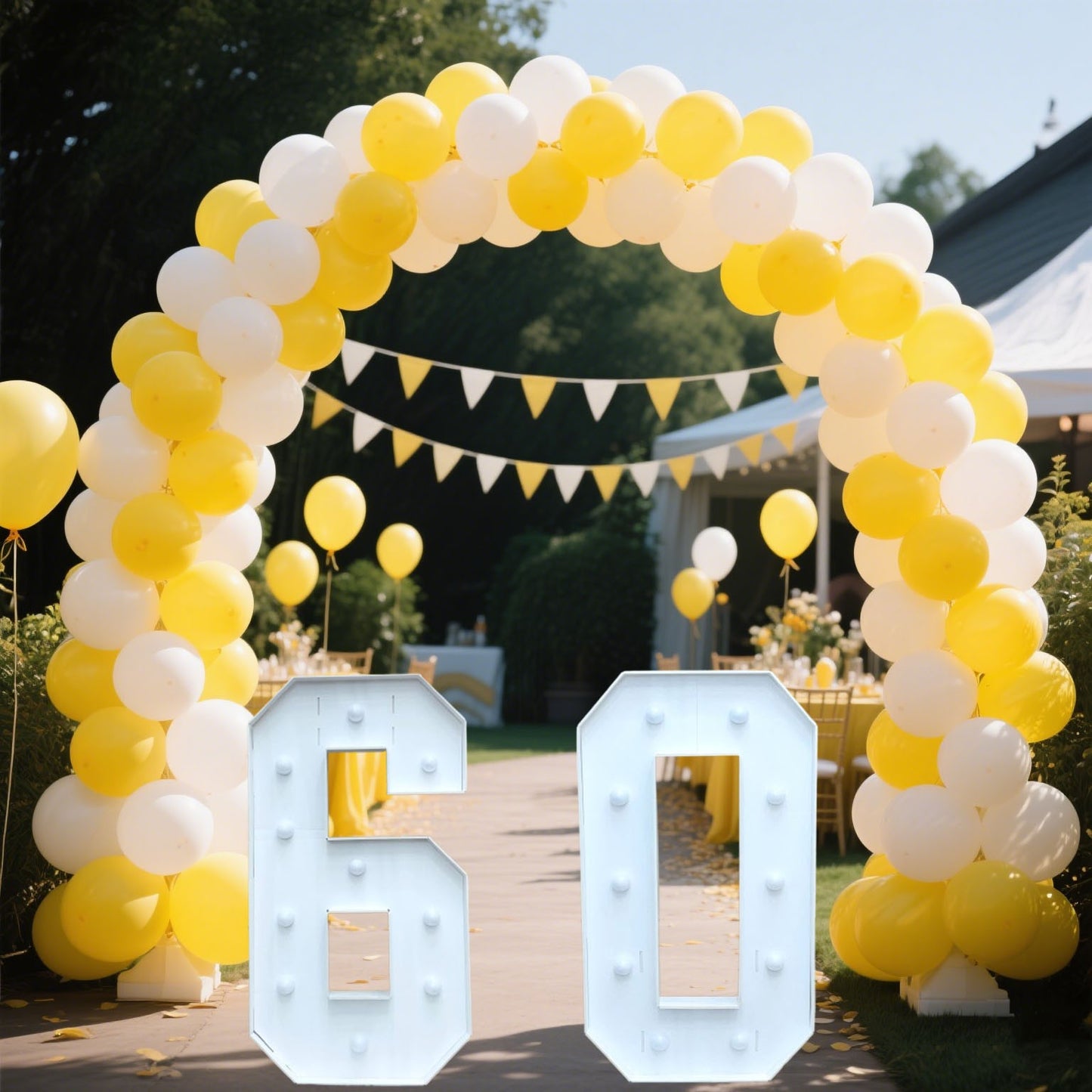 1/2 Pc 73cm/28.7inch Light Up Digital Marquee Frame White Lights KT Board Number 0-9 KT Board With Bracket Party Decorative