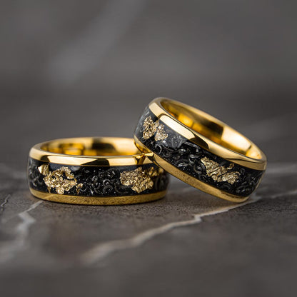 Anel de tungstênio meteorito 8MM anéis masculinos de noivado joias da moda alianças de casamento masculinas anéis de noivado presentes