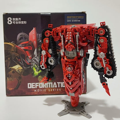 DD02 Anime Transformation Toys AOYI 8 EM 1 Boneco Articulado Maneiro Modelo Scrapper G1 KO SS60 Devastator Engenharia Carro Robô Menino