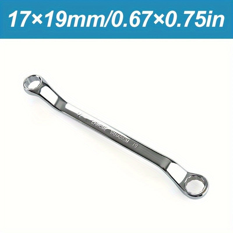 1pc Chrome Vanadium Steel Dual Head Dual-purpose Plum Wrench Auto Repair Wrench Tool Eye Wrench Repair Hardware Tool Plum Wrench