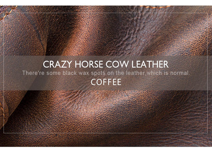 CONTACT'S Genuine Leather Men's Messenger Bag Vintage Sling Shoulder Bags for 7.9" iPad Mini High Quality Male Crossbody Bag Men