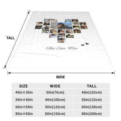 Cha EunWoo Kpop Astro Blankets Soft Warm Flannel Throw Blanket Cover for Bed Living room Picnic Travel Home Sofa