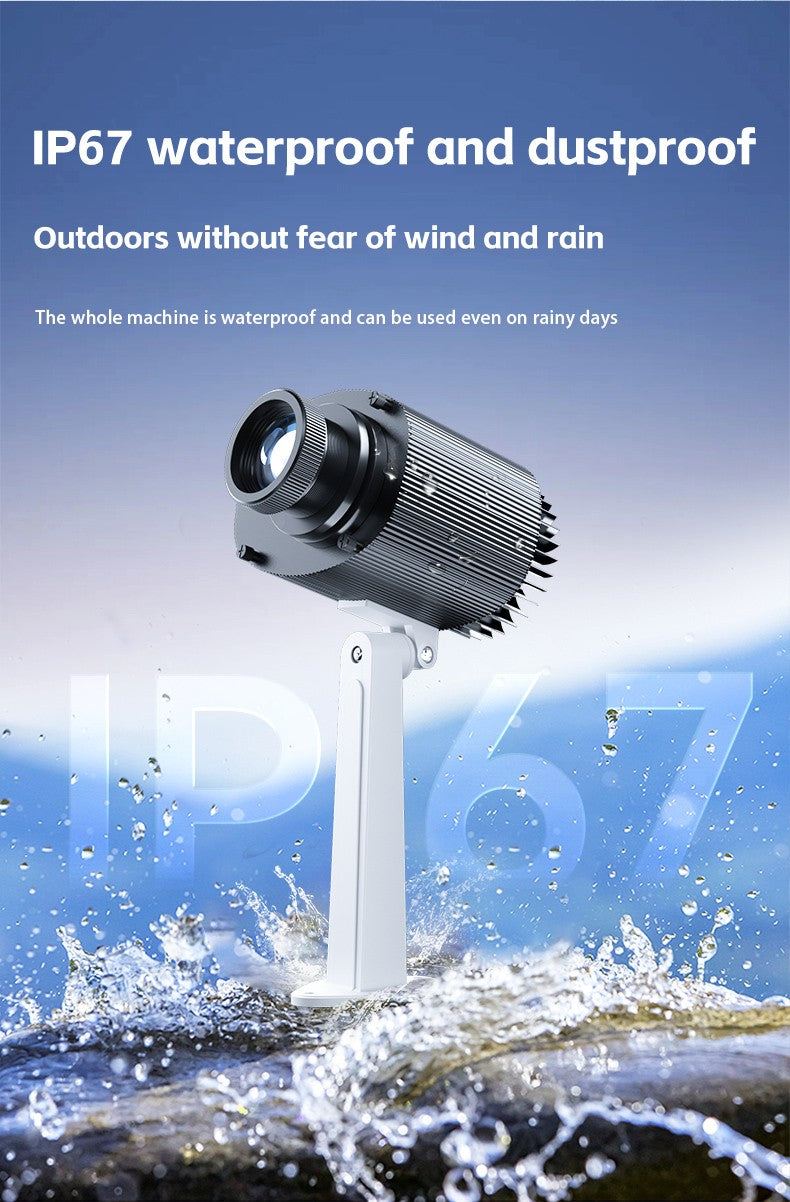 Square Water Ripple Projector Dynamic Water Ripple Logo Indoor Ground Corridor Outdoor Atmosphere Lighting Waterproof Projection