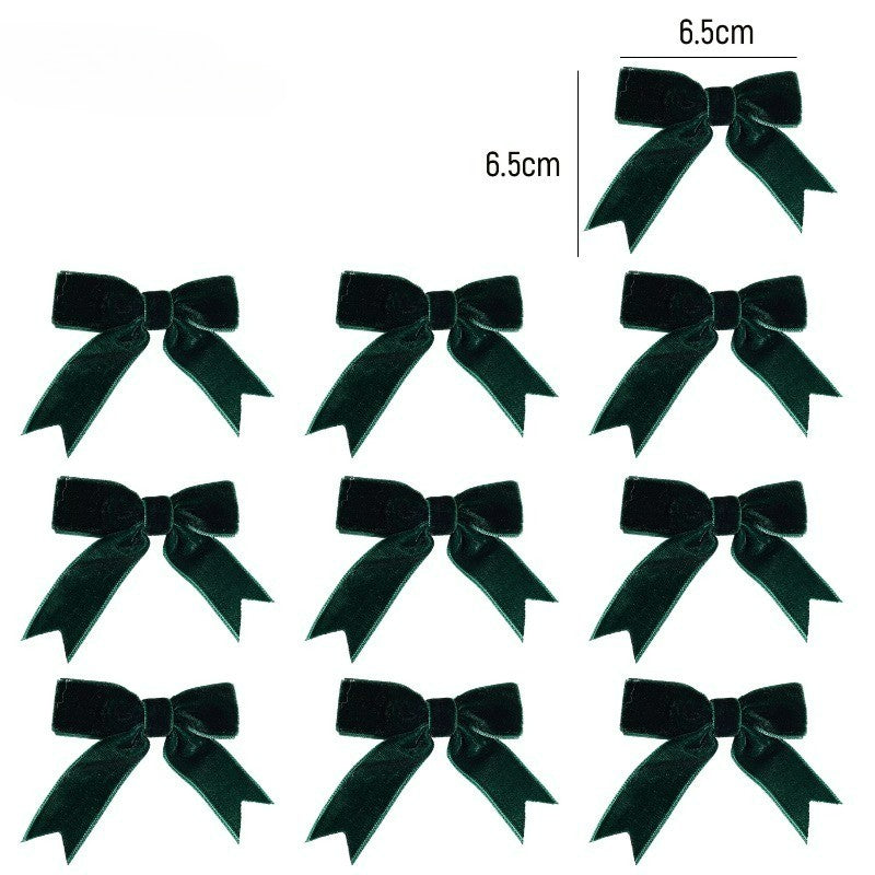 10/100x Red Christmas Bow Velvet Christmas Wreath Bow Christmas Tree Topper Bows Garland Hanging Ornaments DIY Craft Party Gifts
